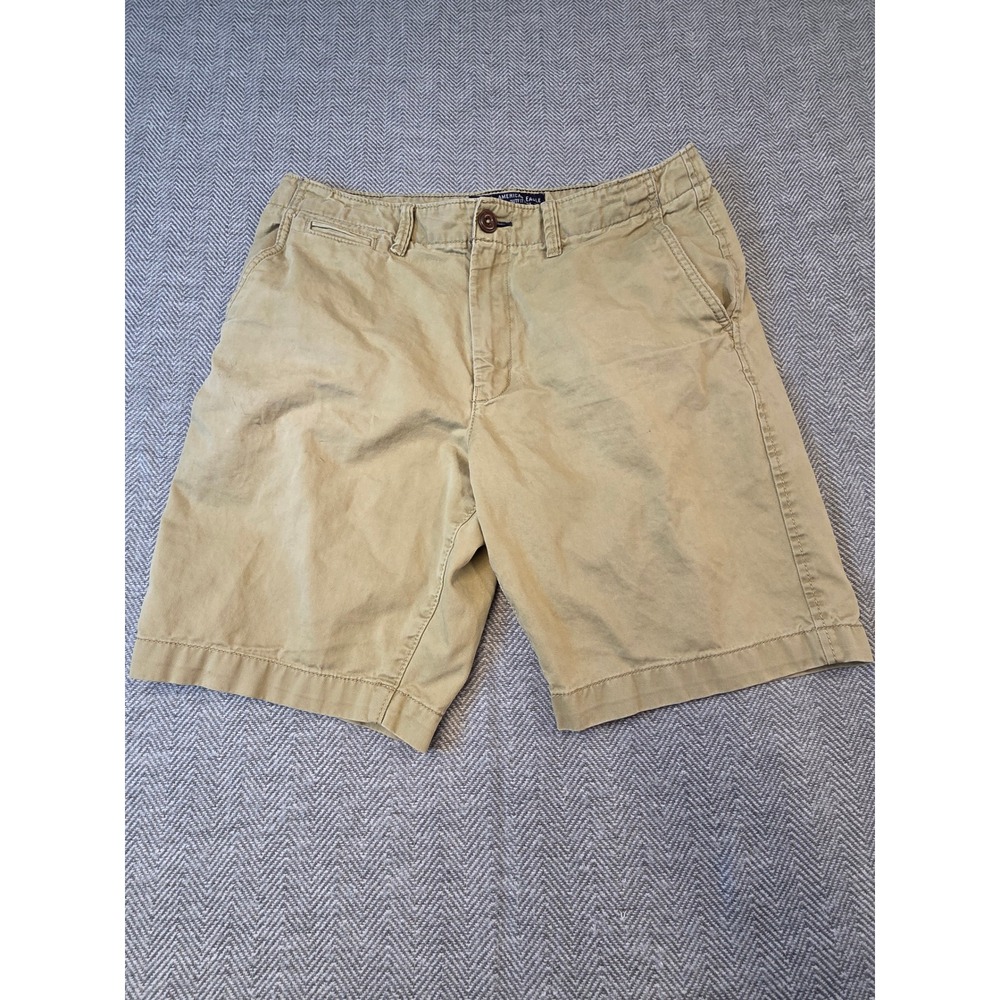 American Eagle Chino Shorts Mens 33 Beige Classic Fit Comfort Flat Front Outdoor